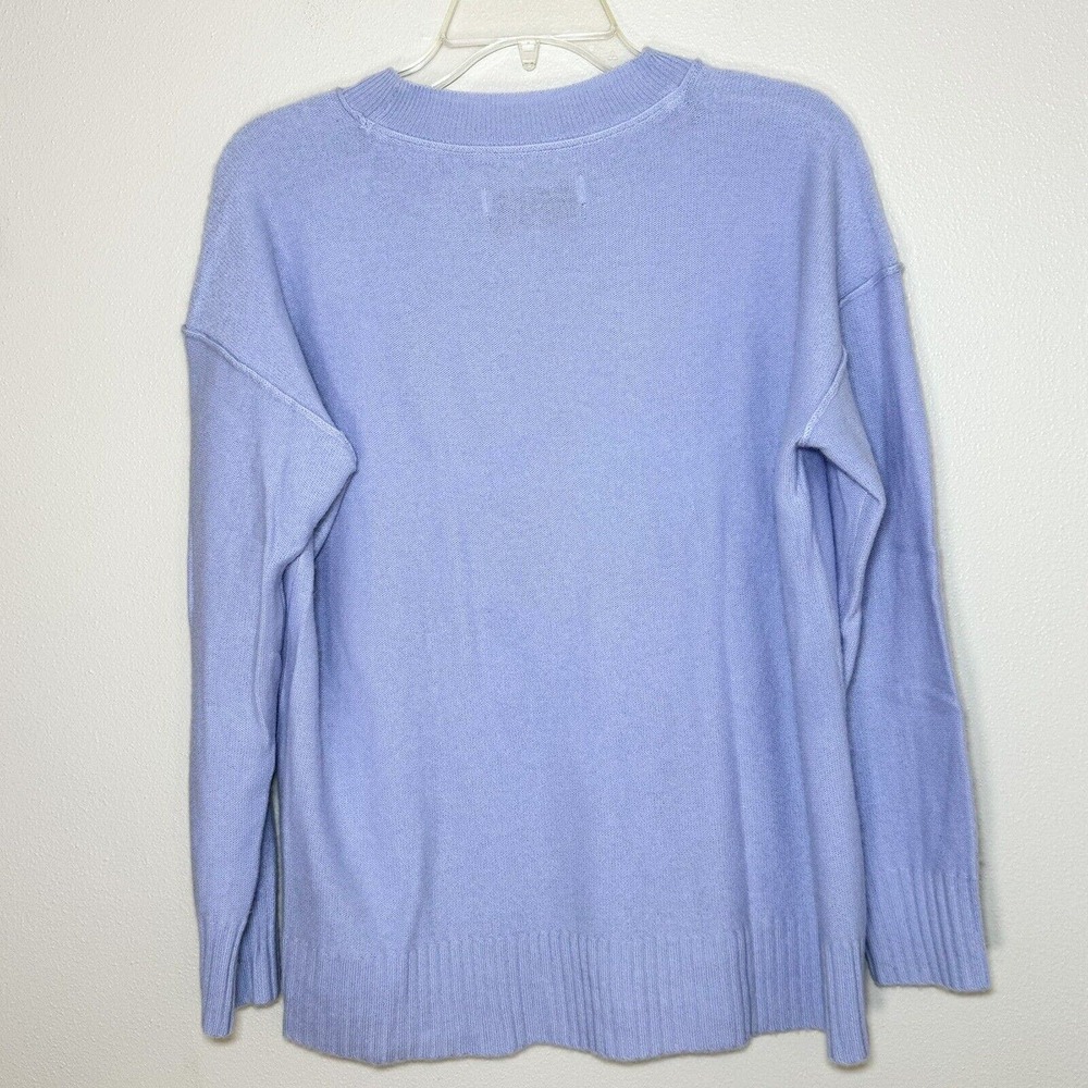 Pilcro Anthropologie ANGIE Seamed 100% Cashmere Knit Sweater Sz Small Lavender - Picture 6 of 14